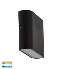 Lisse Fixed Down LED Wall Light 240V Black