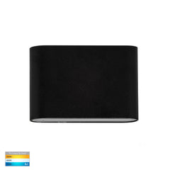 Lisse Fixed Down LED Wall Light 240V Black