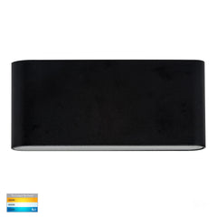 Lisse Fixed Down LED Wall Light 240V Black Large