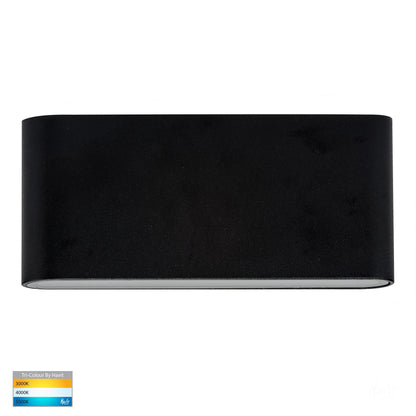 Lisse Fixed Down LED Wall Light 240V Black Large