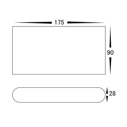 Lisse Up/Down LED Wall Light 240V White Large
