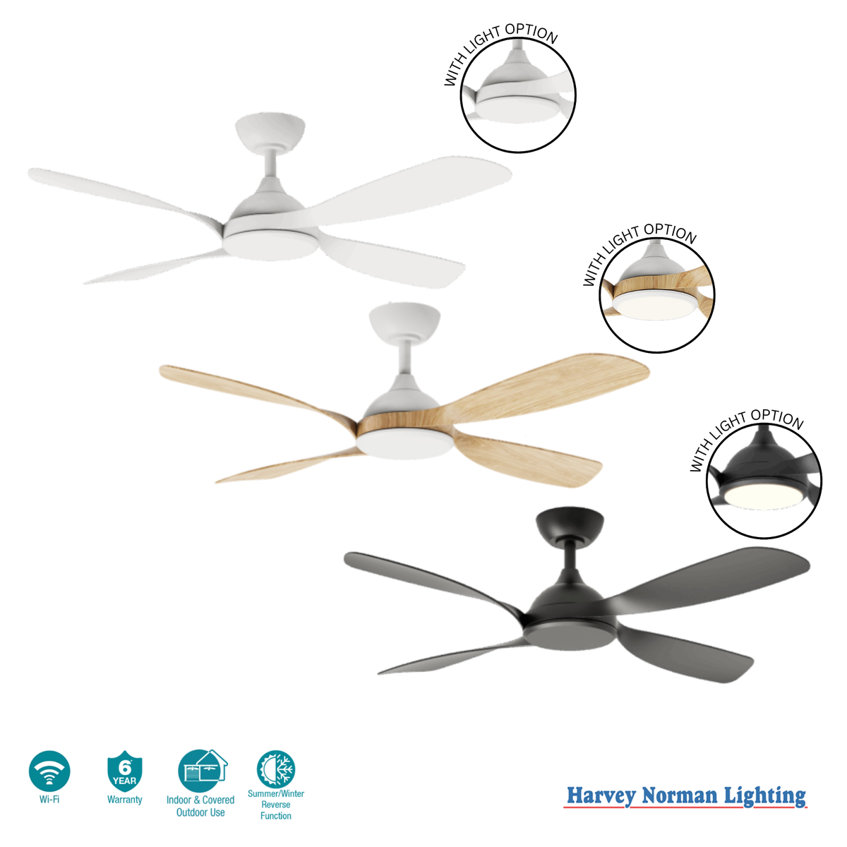 Hampton DC 52″ Smart Ceiling Fan With WIFI Remote Contro