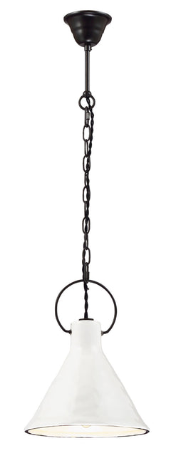 Ivy Porcelain Pendant White & Black