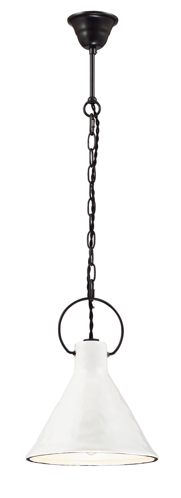 Ivy Porcelain Pendant White & Black