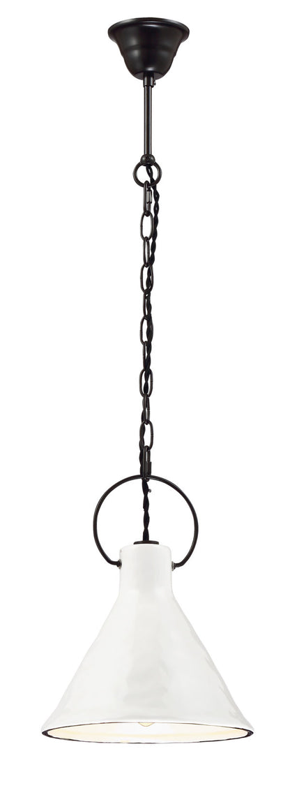 Ivy Porcelain Pendant White & Black
