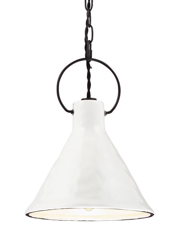 Ivy Porcelain Pendant White & Black
