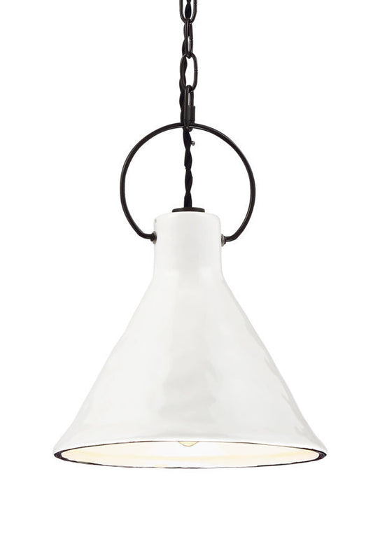 Ivy Porcelain Pendant White & Black
