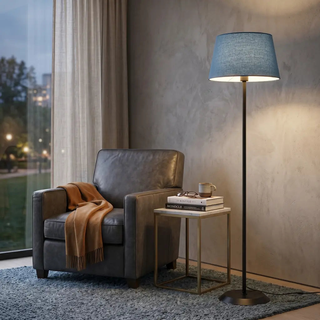 Jaxon Floor Lamp Black & Blue