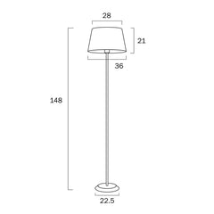 Jaxon Floor Lamp White & Wheat