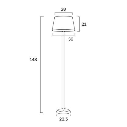 Jaxon Floor Lamp White & Wheat