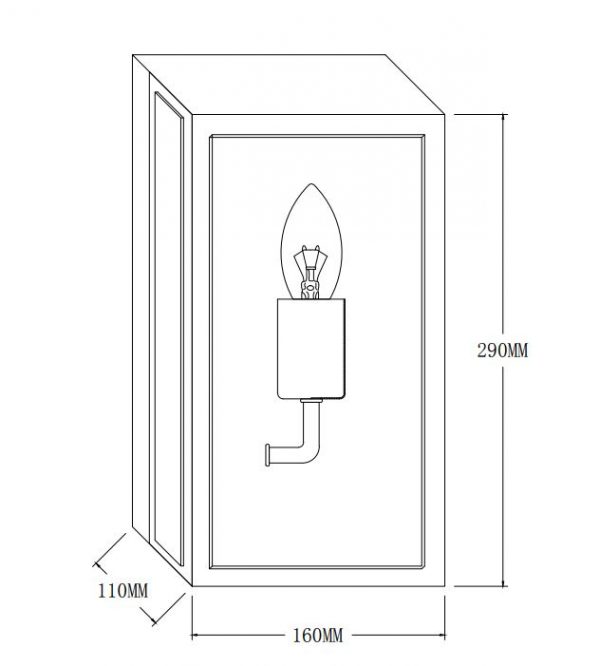 Kent Solid Brass Exterior Wall Light Bronze