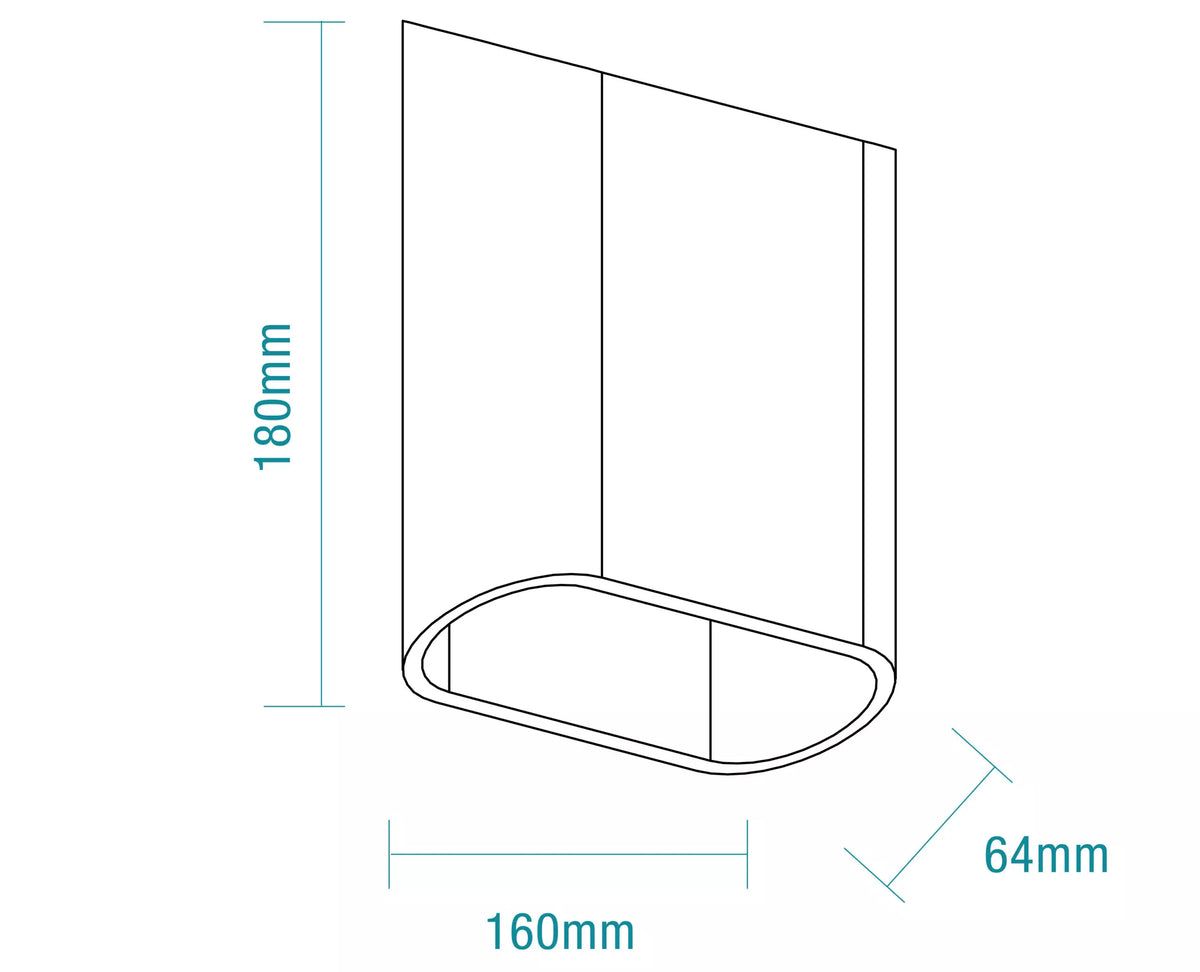 Kiora 10W LED Wall Light Black