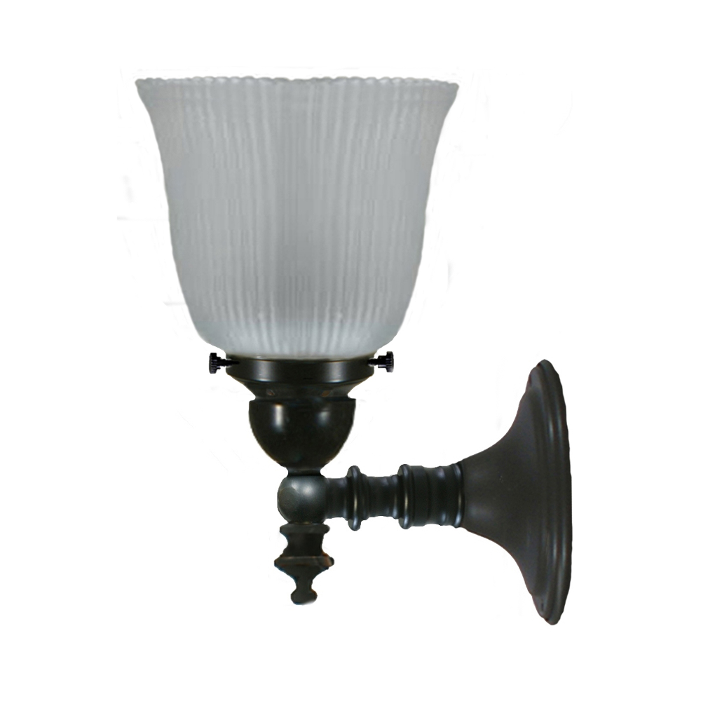 Koscina Wall Light with Zipper Frost Glass Black