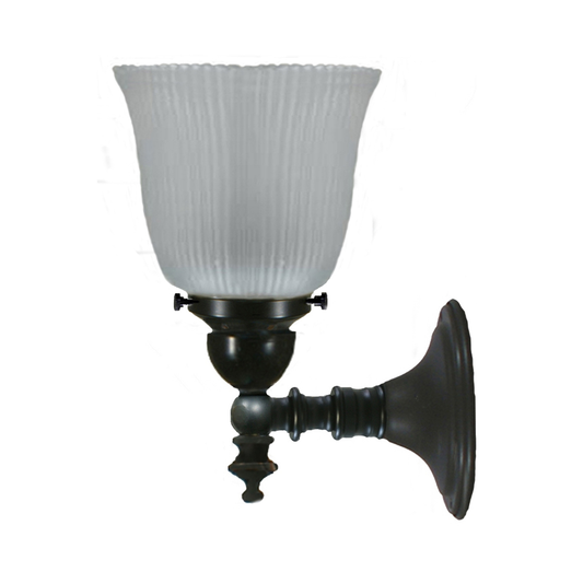 Koscina Wall Light with Zipper Frost Glass Black