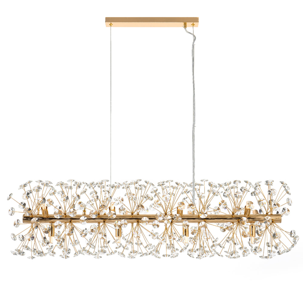 Lerida 12LT Rectangular Gold Pendant