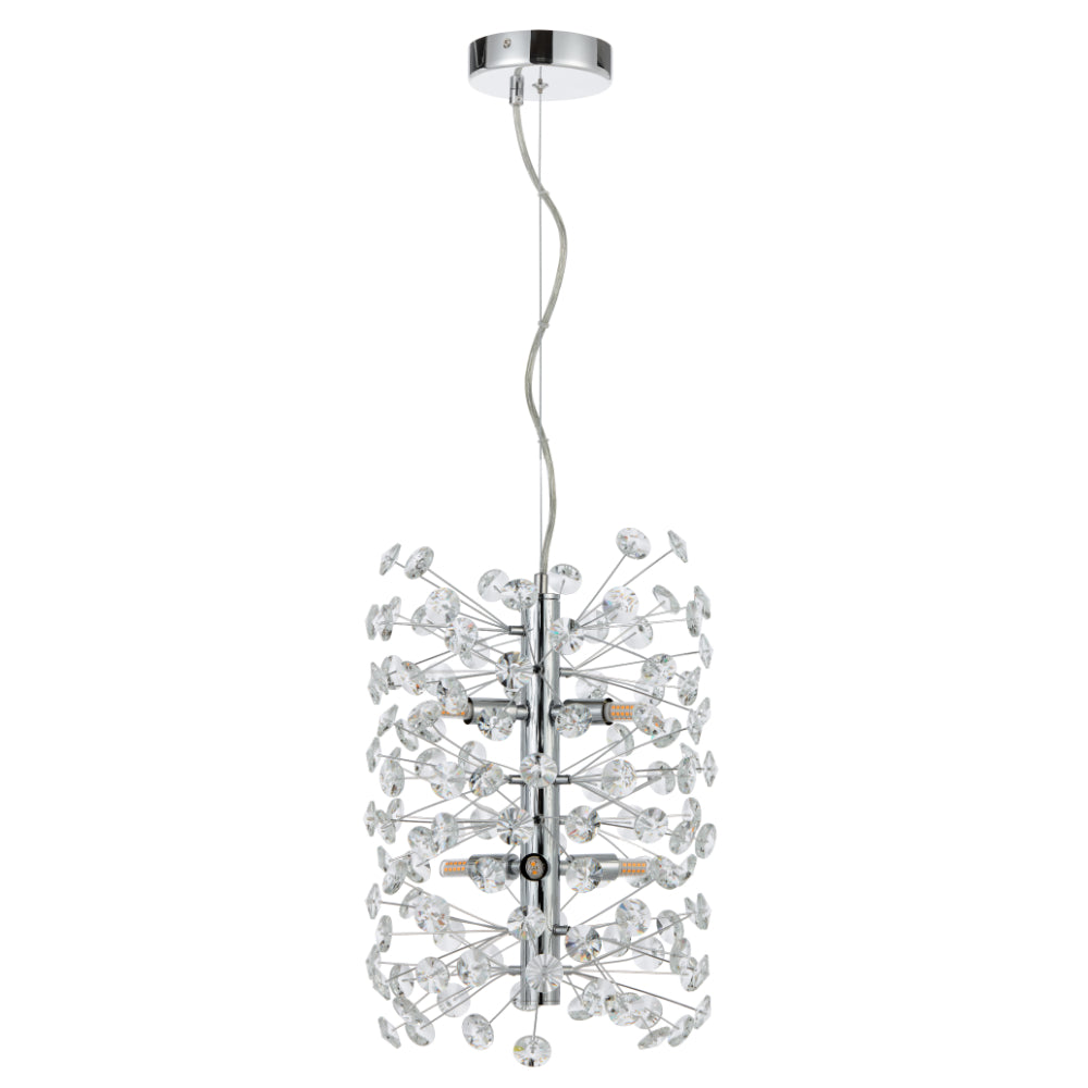 Lerida 6LT Vertical Chrome Pendant