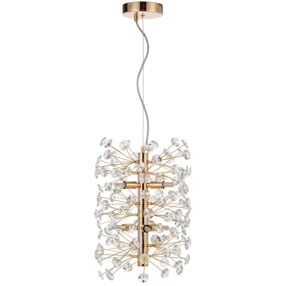 Lerida 6LT Vertical Gold Pendant