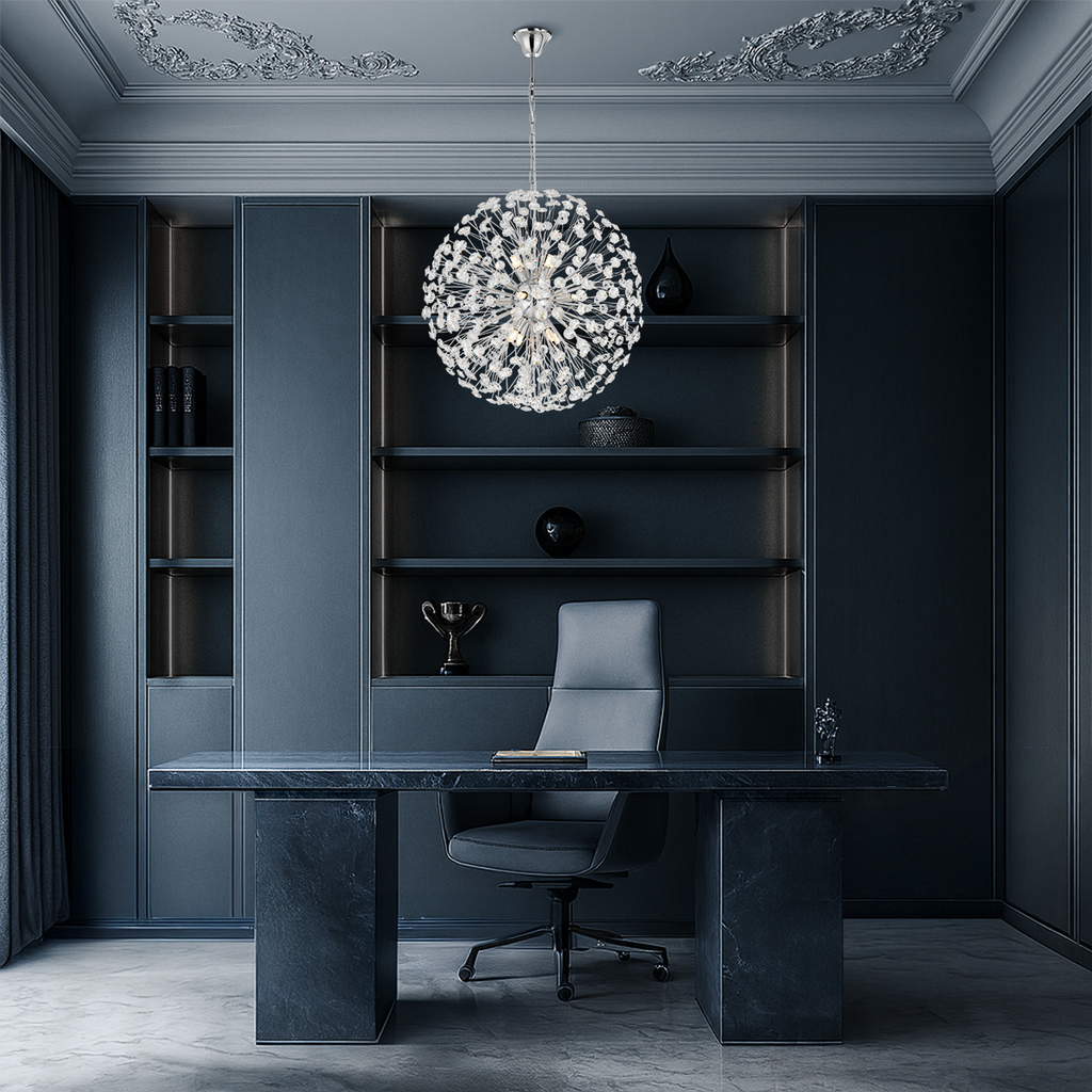 Lerida 12LT Round Chrome Pendant