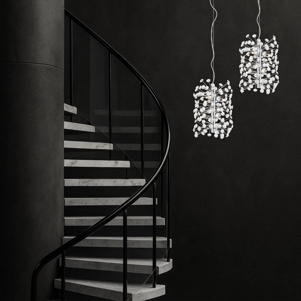 Lerida 6LT Vertical Chrome Pendant