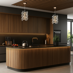 Lerida 6LT Vertical Gold Pendant