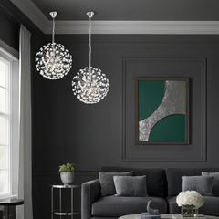 Lerida 8LT Round Chrome Pendant