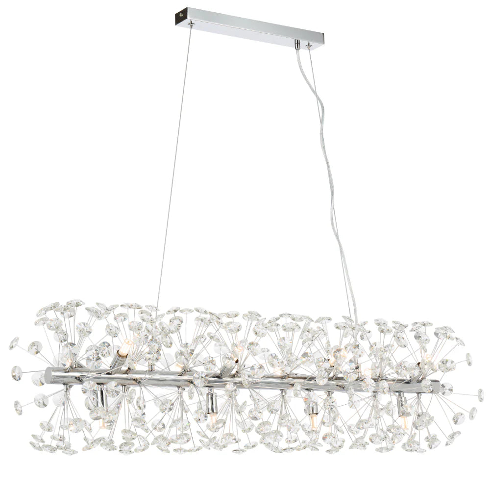 Lerida 12LT Rectangular Chrome Pendant