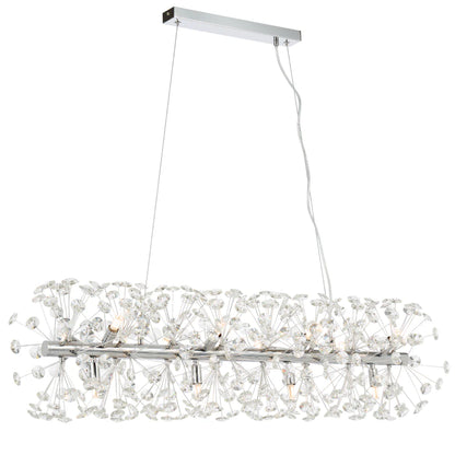 Lerida 12LT Rectangular Chrome Pendant