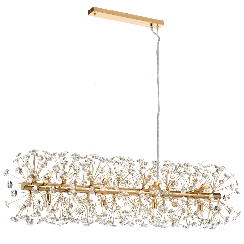 Lerida 12LT Rectangular Gold Pendant