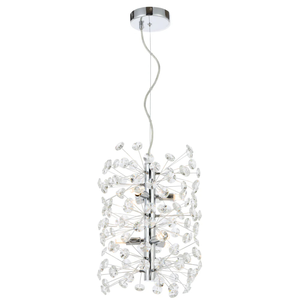 Lerida 6LT Vertical Chrome Pendant