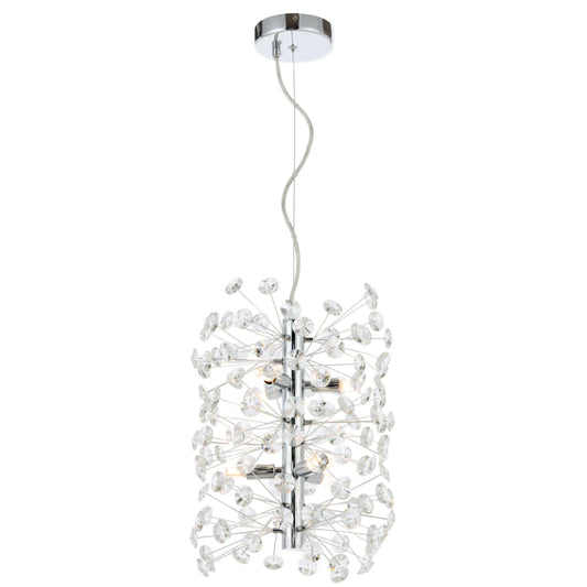 Lerida 6LT Vertical Chrome Pendant