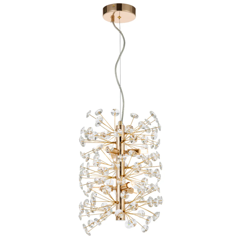 Lerida 6LT Vertical Gold Pendant