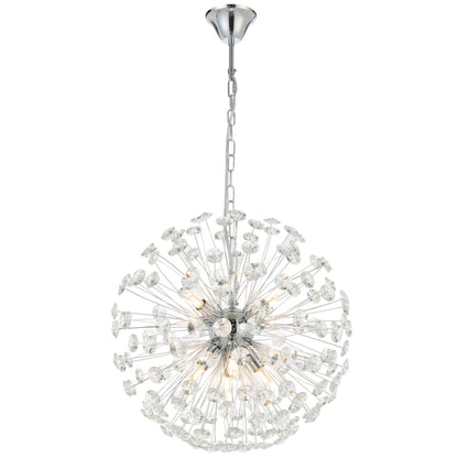 Lerida 8LT Round Chrome Pendant