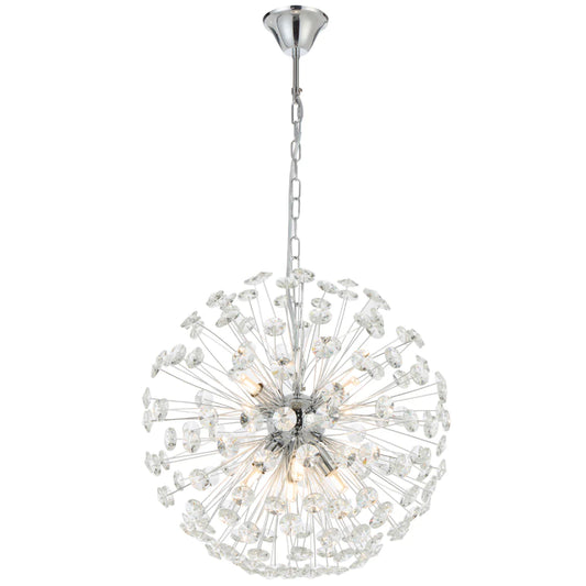 Lerida 8LT Round Chrome Pendant