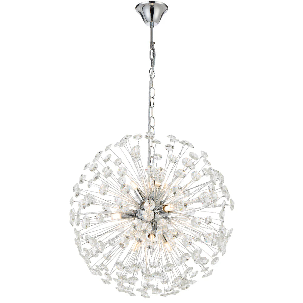 Lerida 9LT Round Chrome Pendant