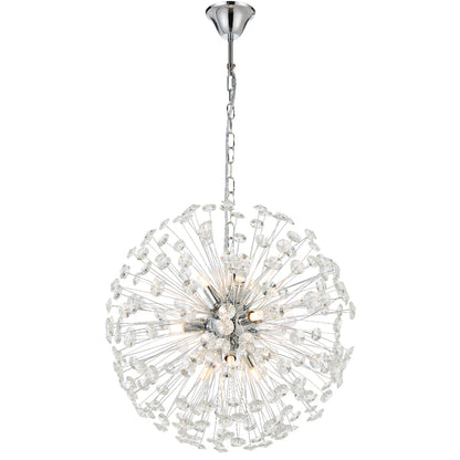 Lerida 9LT Round Chrome Pendant