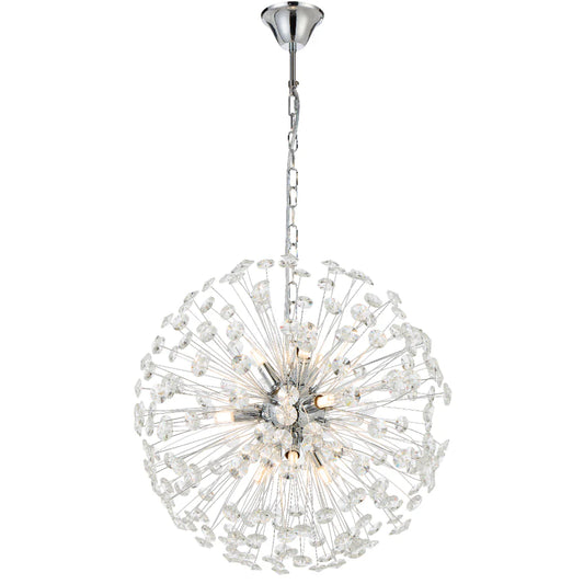Lerida 9LT Round Chrome Pendant