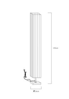 Shadea 2LT Fabric Floor Lamp