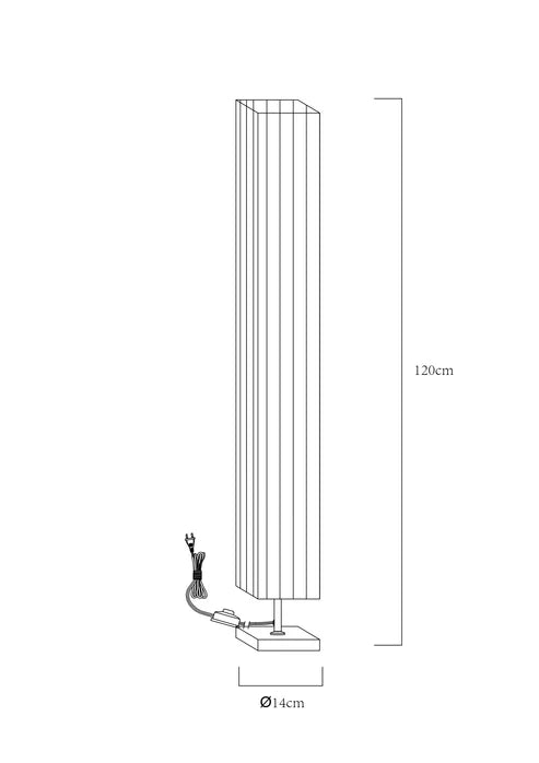 Shadea 2LT Fabric Floor Lamp