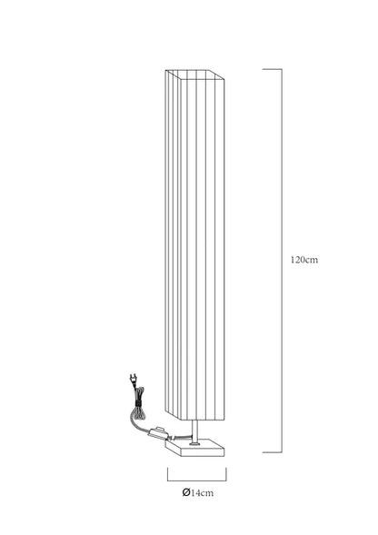Shadea 2LT Fabric Floor Lamp