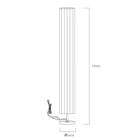 Eclara 2LT Fabric Floor Lamp