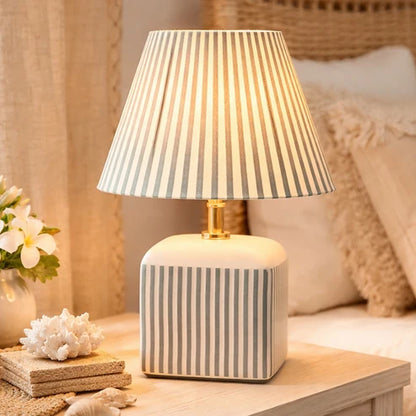 Amaris Striped Ceramic Table Lamp