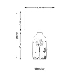 Nari Dandelion Ceramic Table Lamp