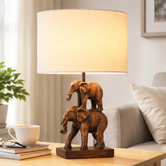 Mother & Calf Elephant LED Table Lamp