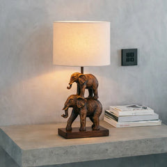 Mother & Calf Elephant LED Table Lamp