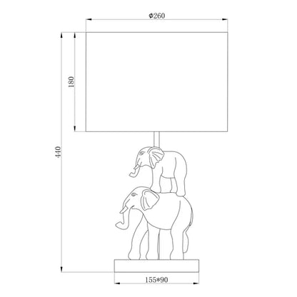 Mother & Calf Elephant LED Table Lamp