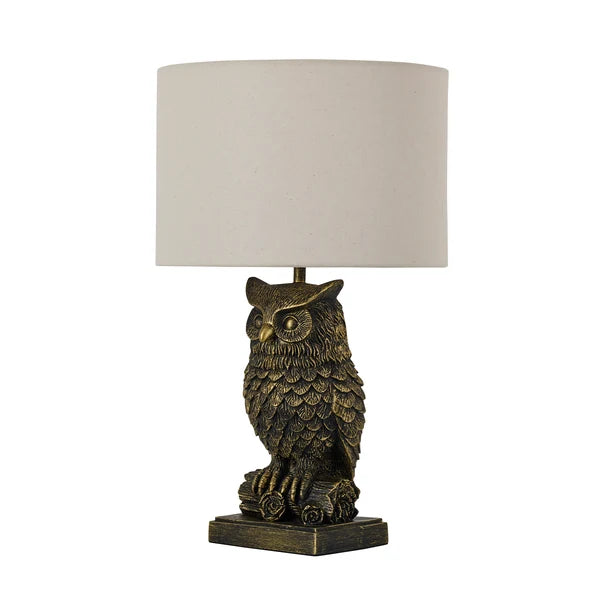 Owl Sculpture LED Table Lamp