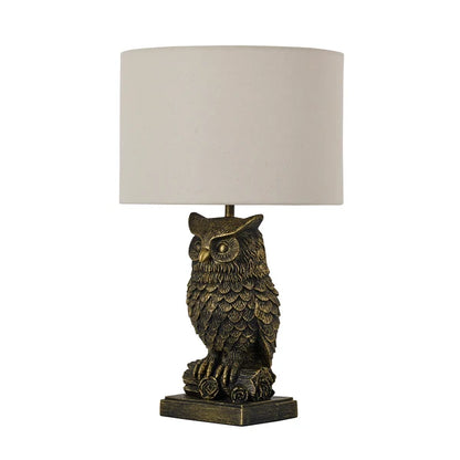 Owl Sculpture LED Table Lamp
