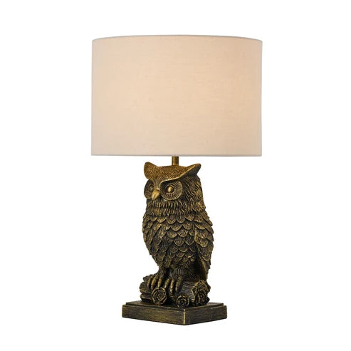 Owl Sculpture LED Table Lamp