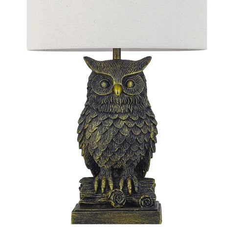 Owl Sculpture LED Table Lamp
