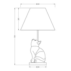 Upward-Looking Cat LED Table Lamp